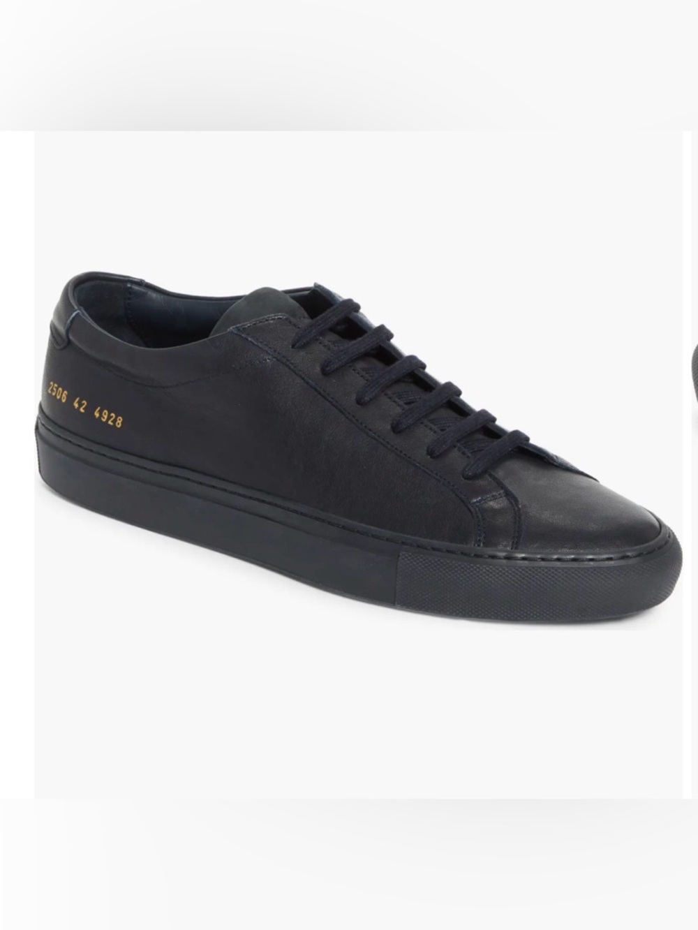 Common Projects Achilles Premium Black Leather Sneakers